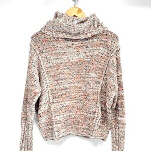 Anthropologie Pilcro Noelle Cowl Neck Long Sleeve Loose Knit Multicolor